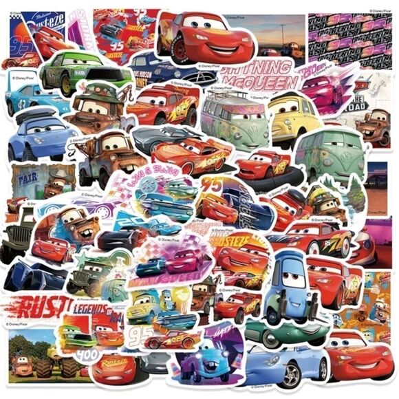 Disney Cars Lightning McQueen Stickers - Picture 1 of 8